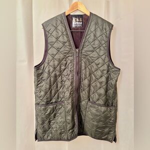 Barbour Polarquilt Vest Olive Green size L